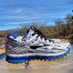 Rare BROOKS Adrenaline GTS 16 LONDON Tube Map Limited Addition Sz 7.5 M